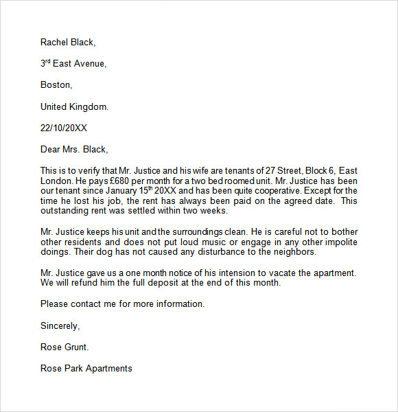 16+ Landlord Reference Letter Template   Free Sample, Example 