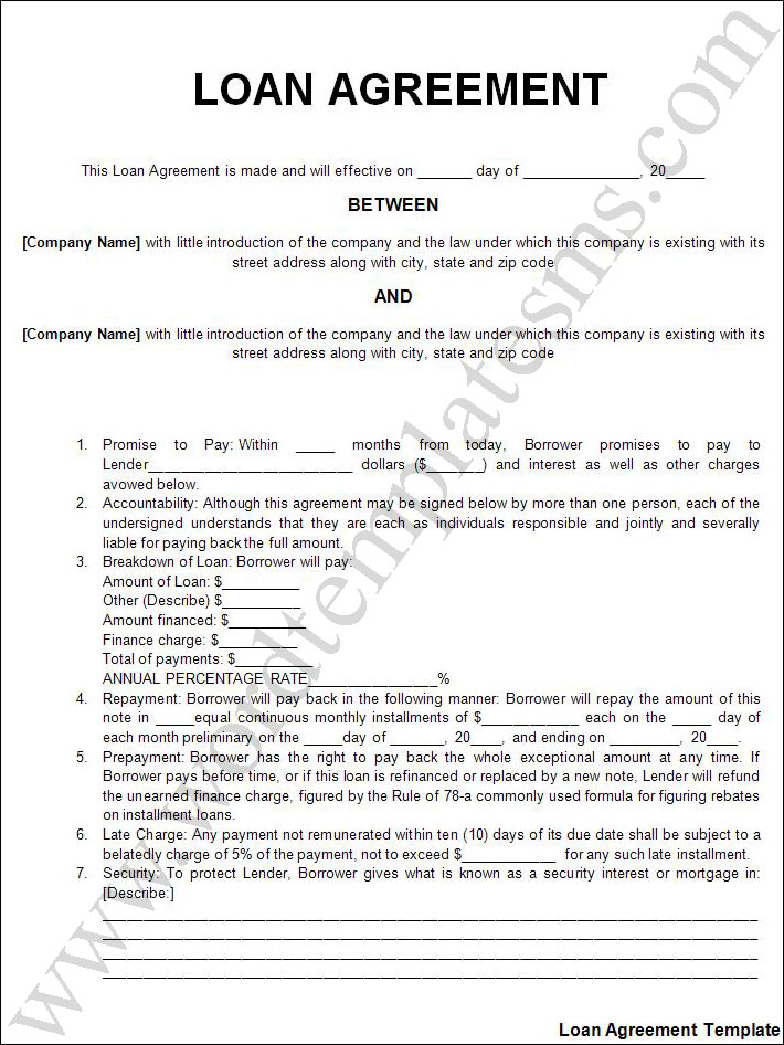 loan agreement template word loan agreement template download page 
