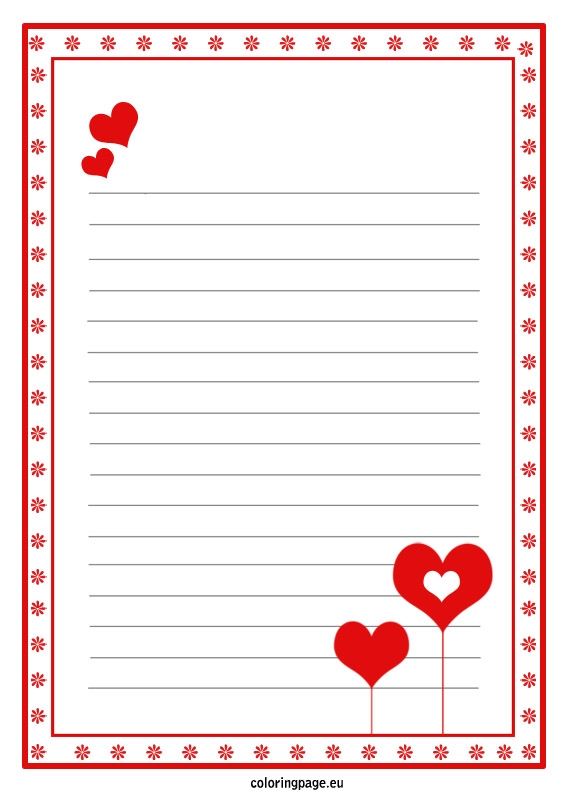 template for love letter   Ecza.solinf.co