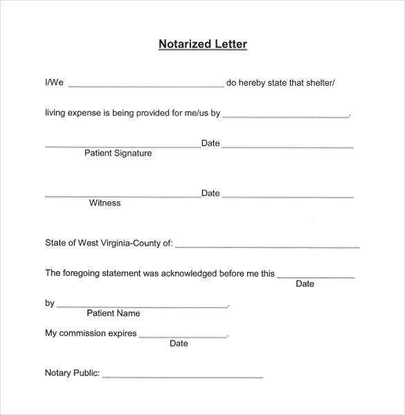 notarized letter template   Ecza.solinf.co