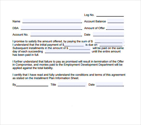 agreement to pay template agreement to pay template sample payment 