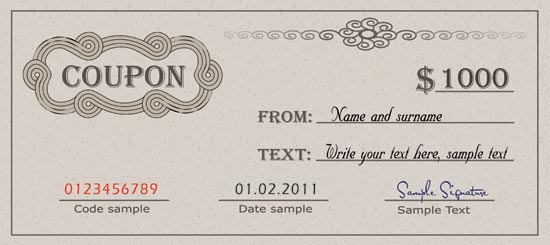 Diploma certificate and coupon template