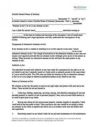 Power Of Attorney Form Free Printable | Real Estate Forms