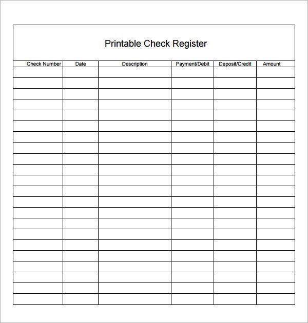 personal check registers free   Ecza.solinf.co