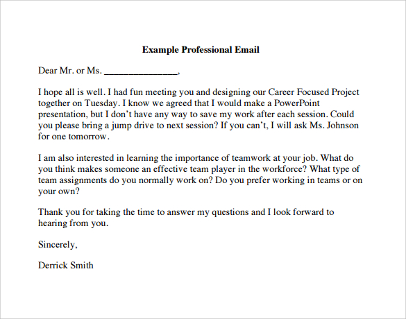 sample professional email   Ecza.solinf.co