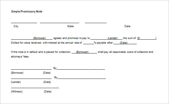 Promissory Note Template   34+ Free Word, PDF Format | Free 
