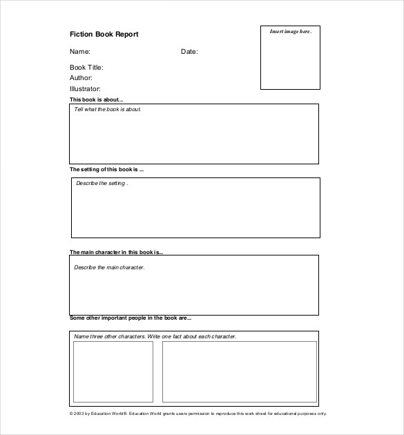 simple book report form   Romeo.landinez.co