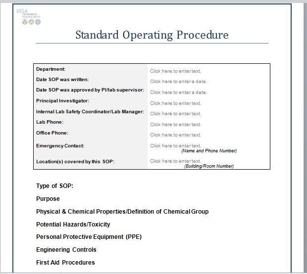 standard operating procedure examples   Ecza.solinf.co