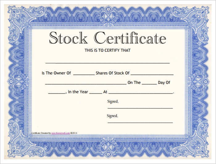 free stock certificate template word free stock certificate 