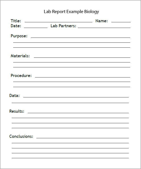 Lab Report Template | clever hippo