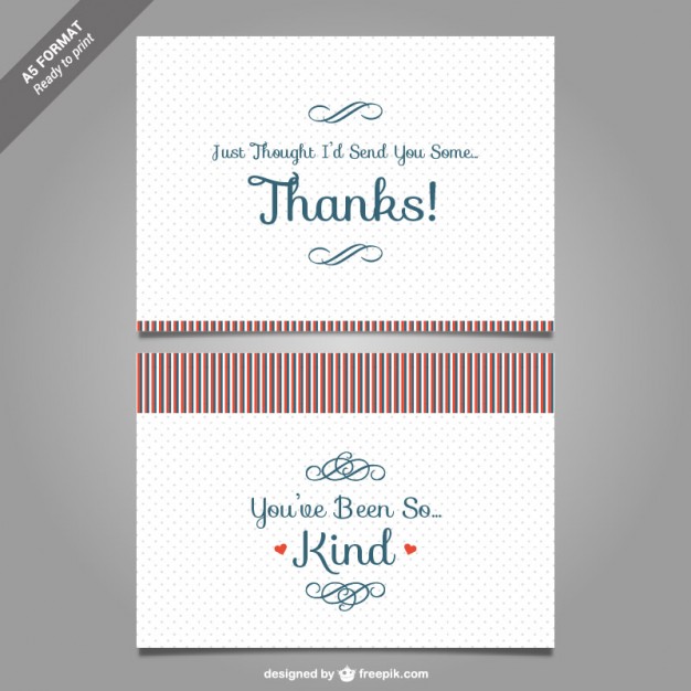 Thank you card template vector Vector | Free Download