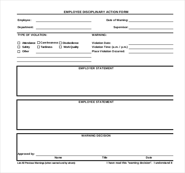 disciplinary write up template   Ecza.solinf.co